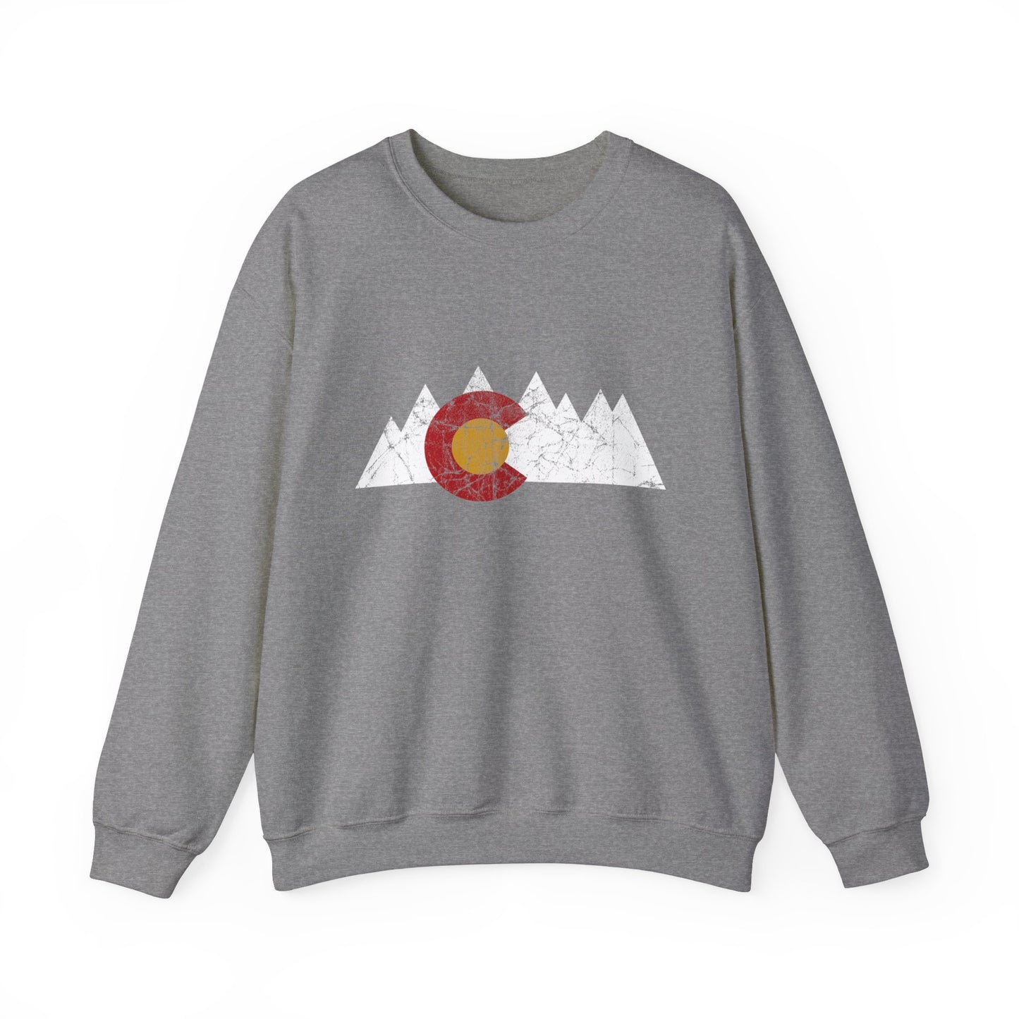 Colorado Flag Peaks Unisex Heavy Blend™ Crewneck Sweatshirt