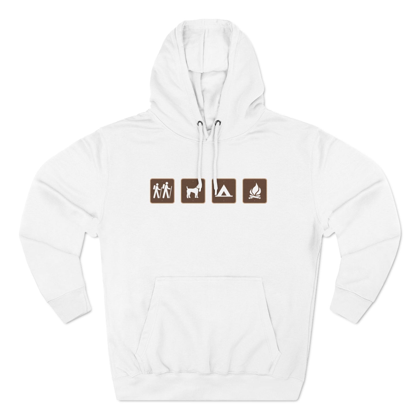 Camp Signs Hiking Fleece Hoodie