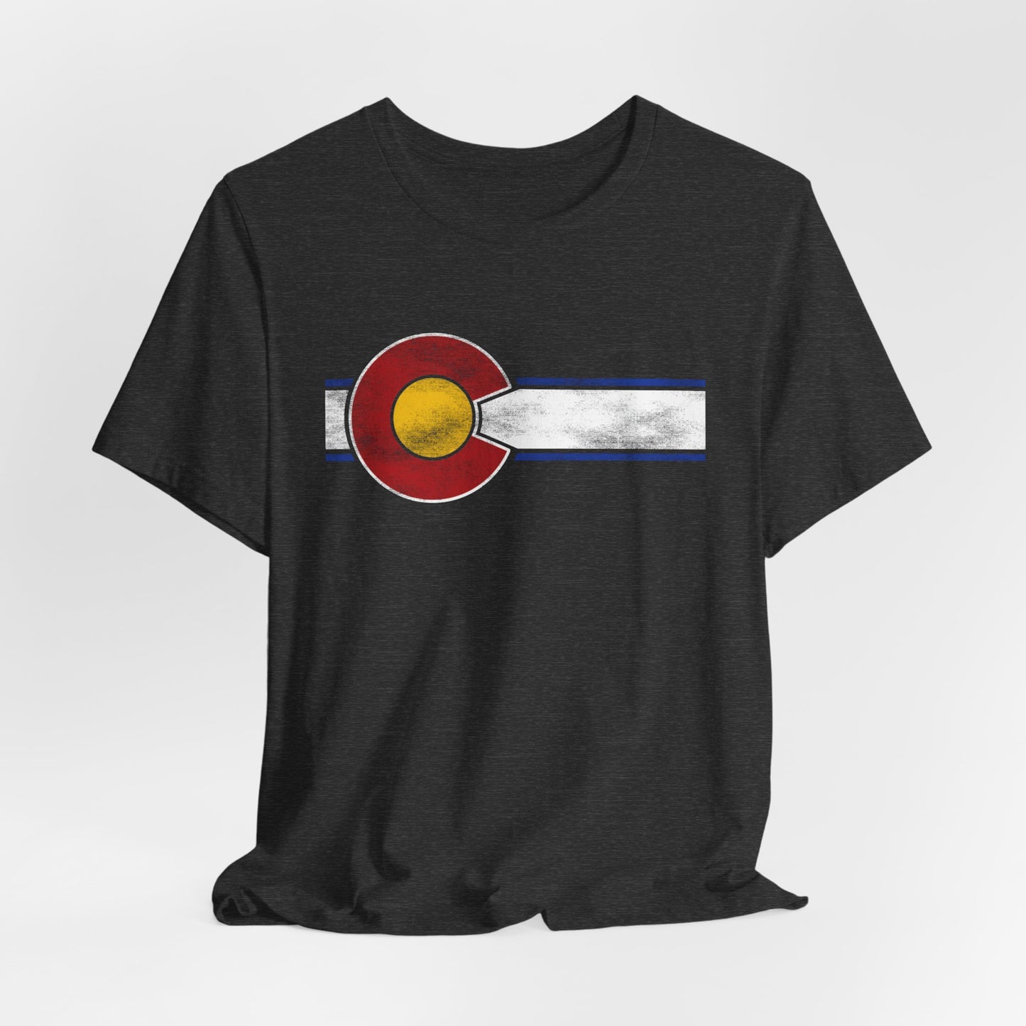 Original Colorado Flag Distressed Jersey T Shirt