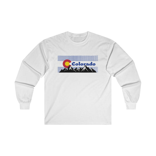 Colorado Flag Mountain Long Sleeve Tee