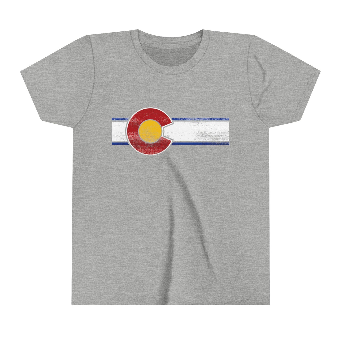 Youth Original Colorado Flag Distressed Short Sleeve Tee