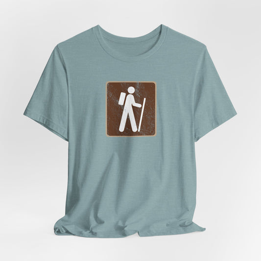 Hiking Sign Vintage Short Sleeve T Shirt