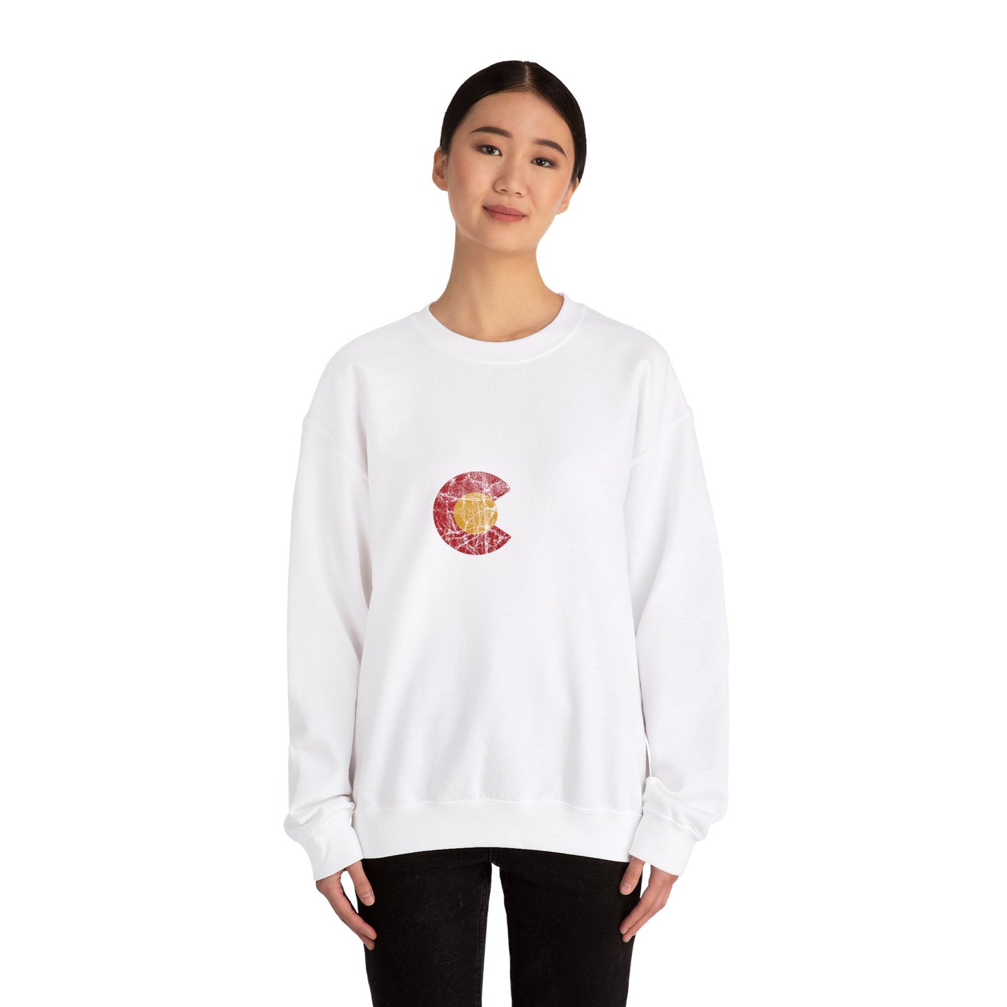 Colorado Flag Peaks Unisex Heavy Blend™ Crewneck Sweatshirt