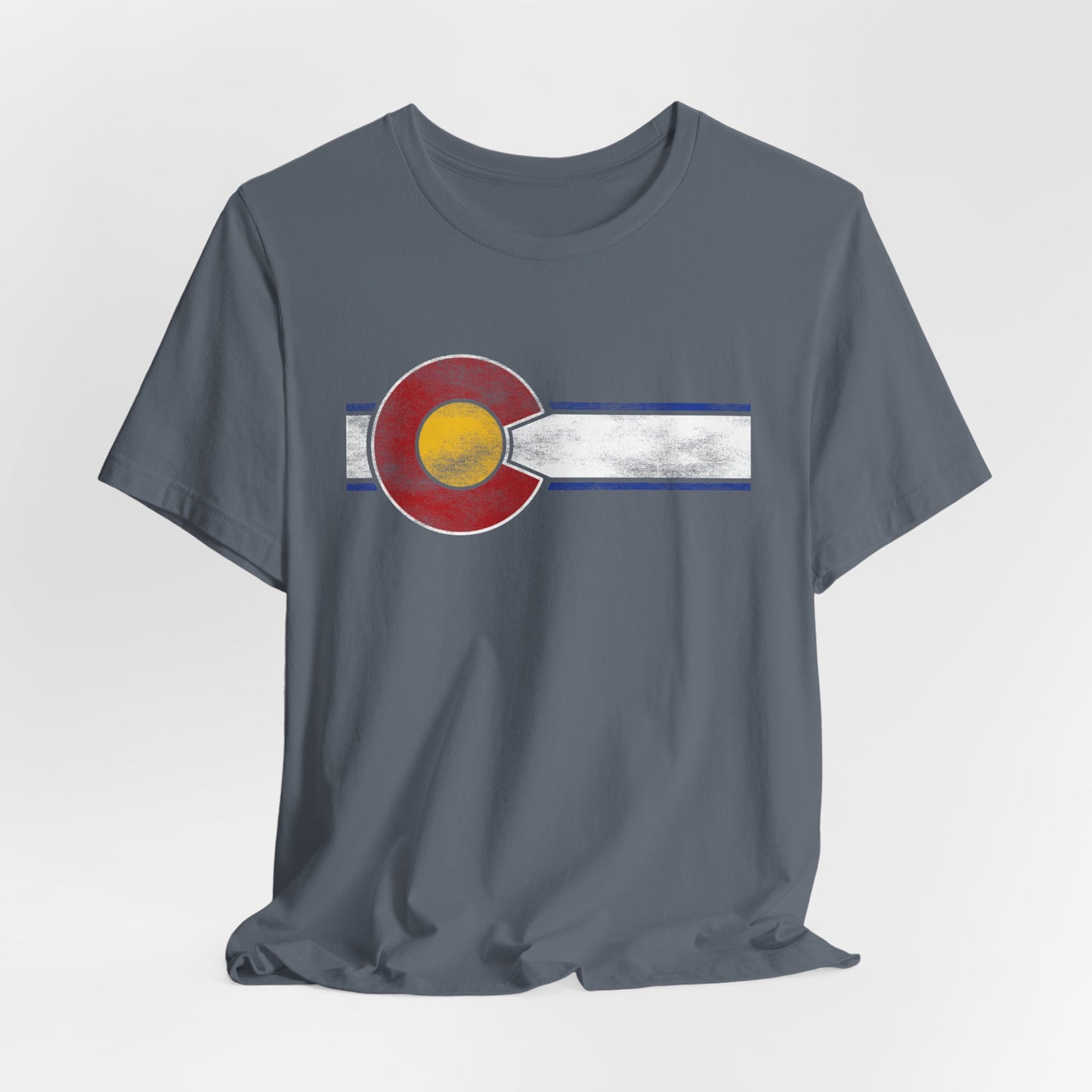 Original Colorado Flag Distressed Jersey T Shirt