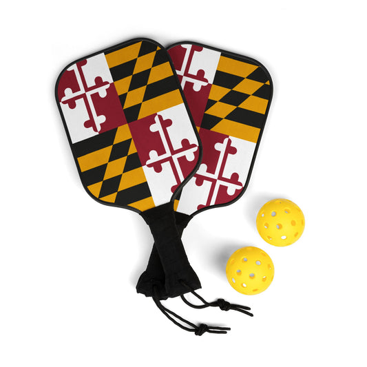 Maryland Flag Pickleball Kit