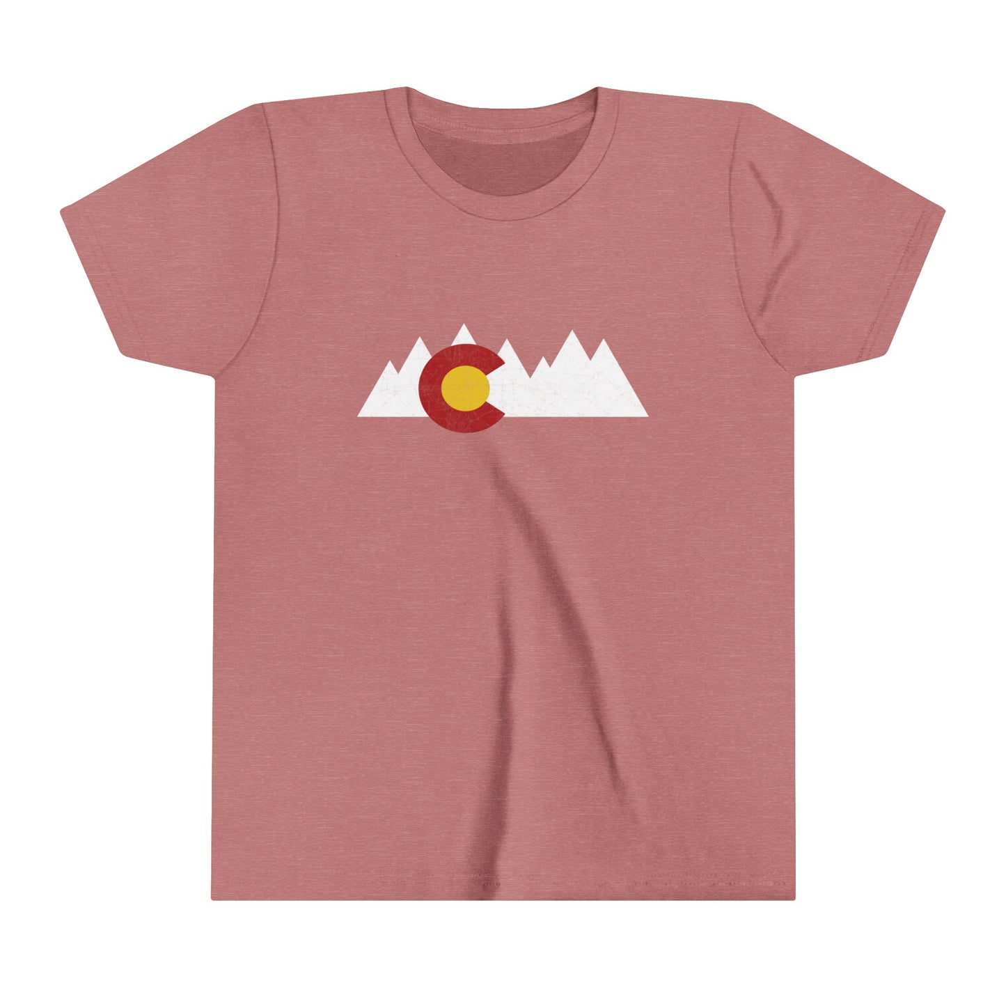 Youth Colorado Flag Peaks Short Sleeve Tee