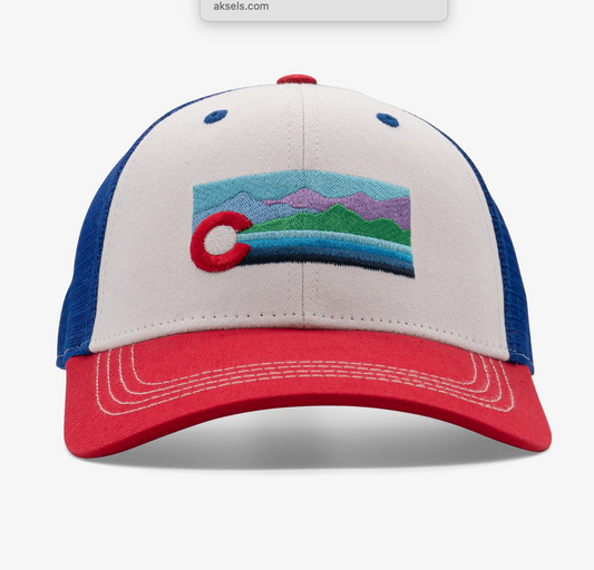 Colorado Scape Low Pro Trucker Hat Red/White