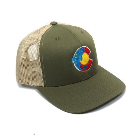 Colorado Flag Hat with Fish