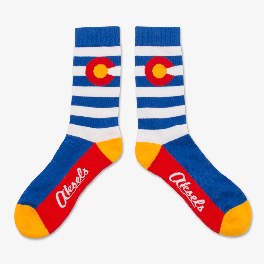 Colorado Flag Striped Socks