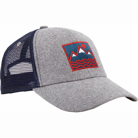 Square Vibes Trucker Hat (Wool and Navy)