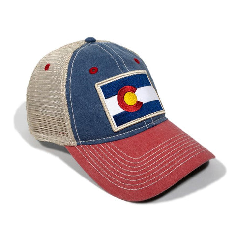 Colorado Flag Hat denim vintage look